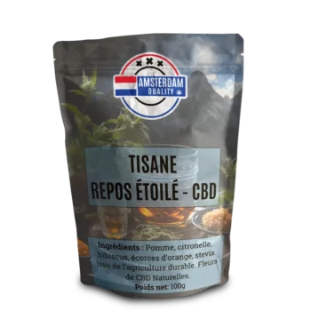 Thé Noir Repos Étoilé au CBD par Amsterdam Quality