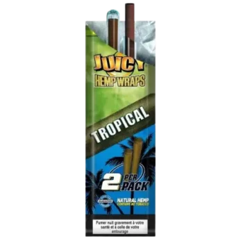 Feuilles de Blunt Chanvre Tropical x2 d' Amsterdam Quality, pour une expérience exotique et unique de fumage