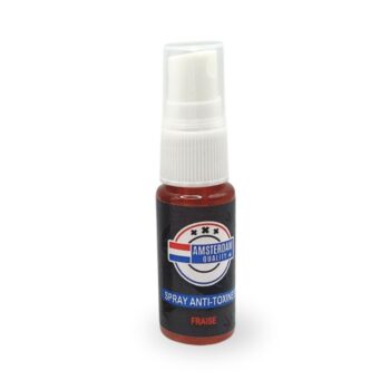 Flacon compact de spray nettoyant détox Amsterdam Quality, saveur fraise.