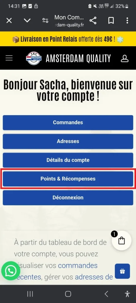 sectionpointsetrecompense
